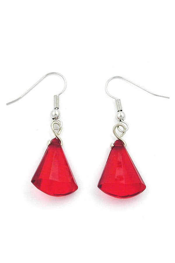 Hook Earrings Red - GL00791