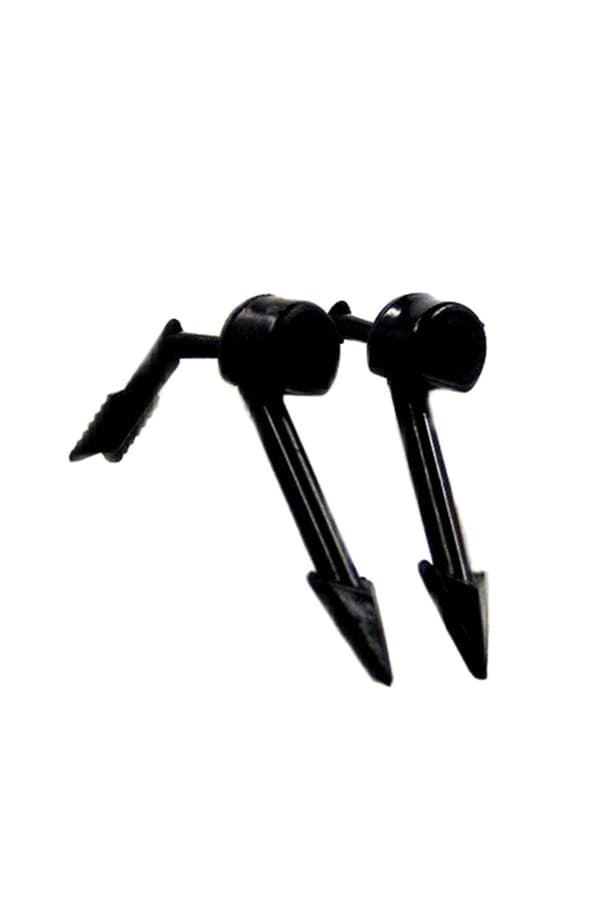 Stud Earrings Black Flash Two Parts - GL03036