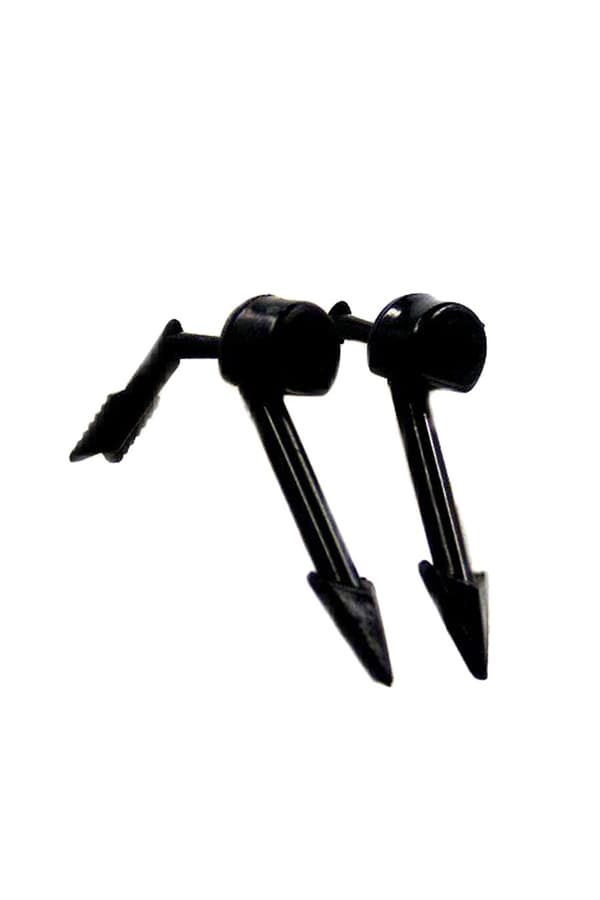Stud Earrings Black Flash Two Parts - GL03036