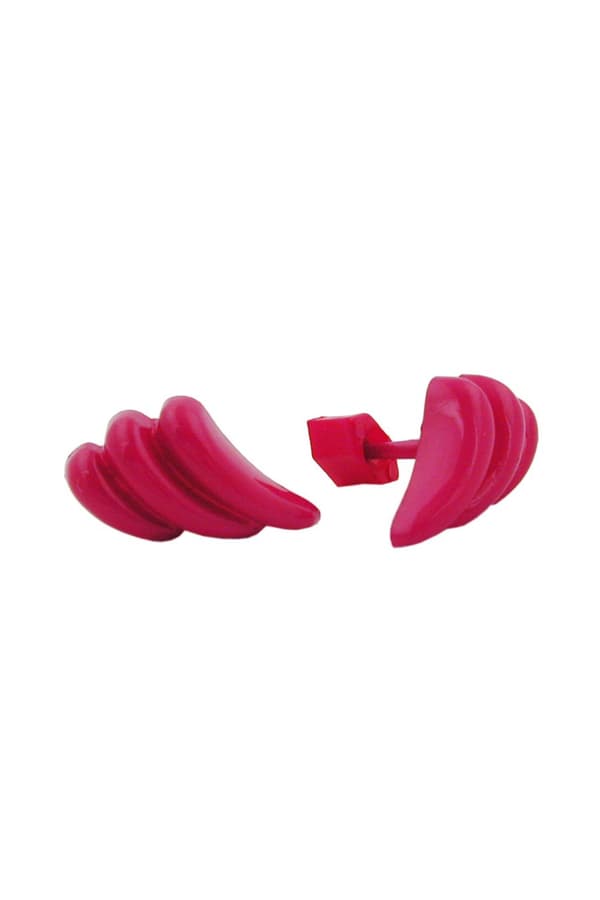 Stud Earrings Pink Striped - GL03029