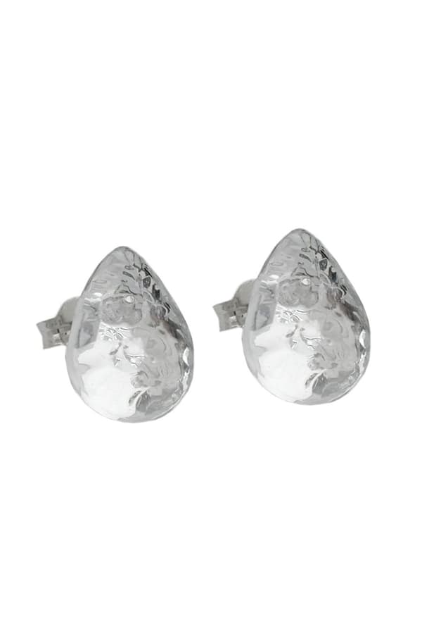 Stud Earrings Drops Crystal Silver Effect - GL02686