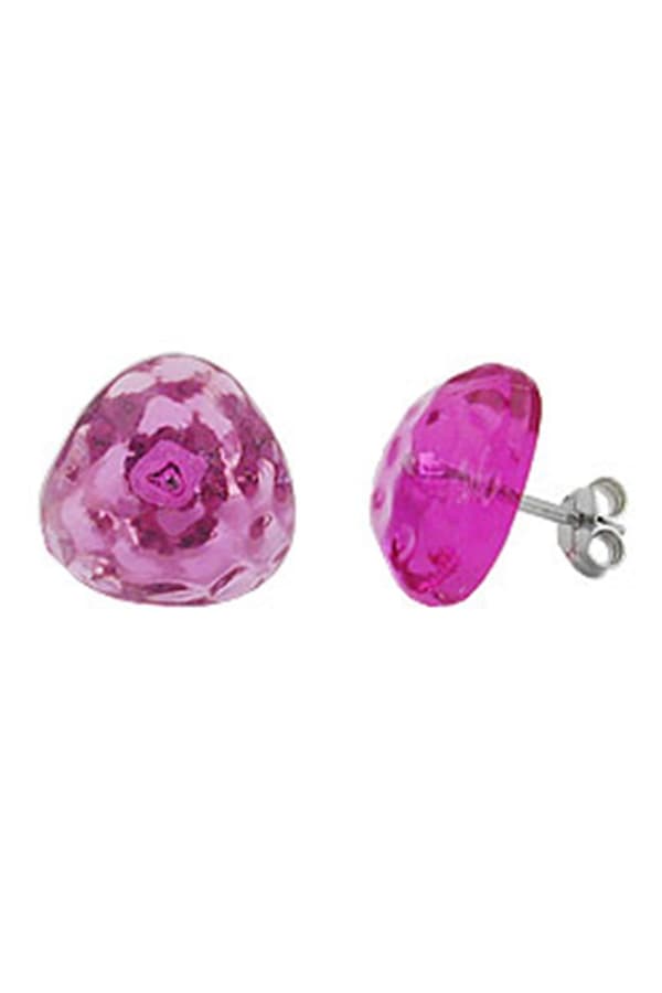 Stud Earrings Pink Transparent - GL02578