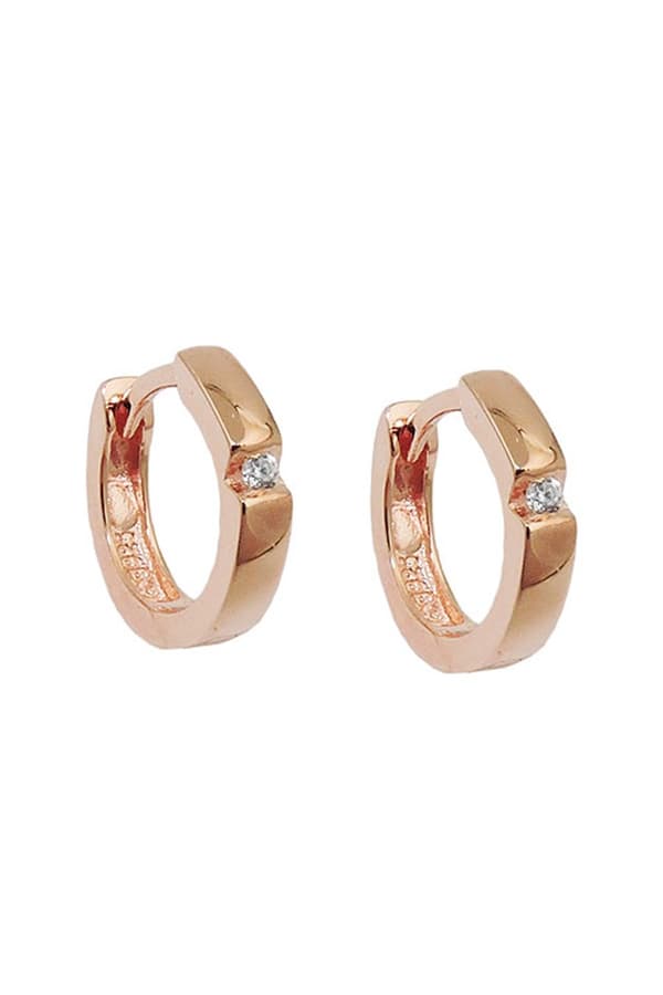 Hoop Earrings Red-Goldplated Silver 925 - GL93690