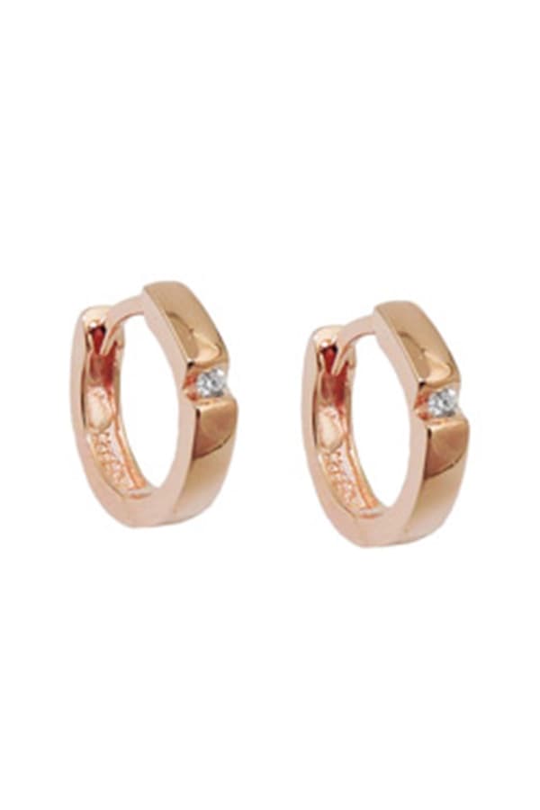 Hoop Earrings Red-Goldplated Silver 925 - GL93690