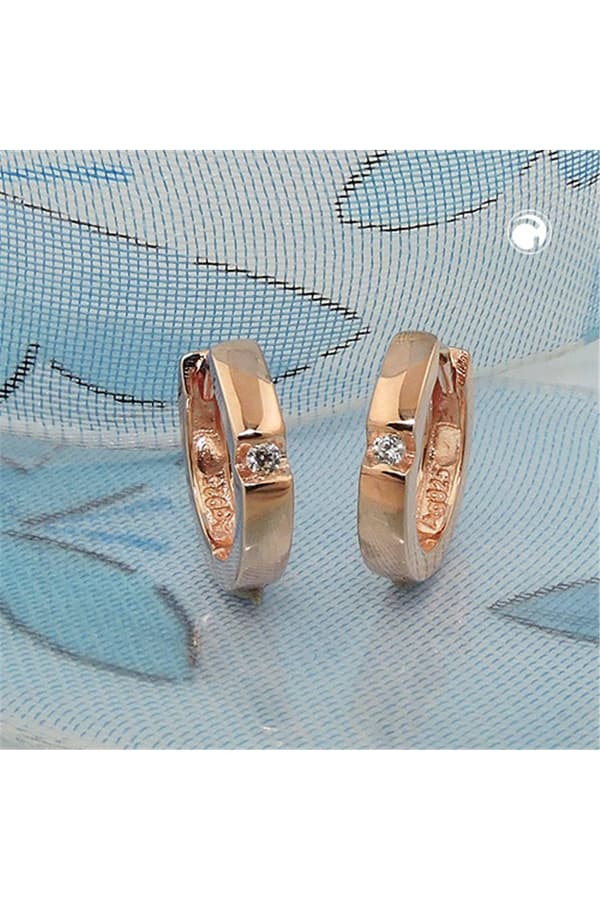 Hoop Earrings Red-Goldplated Silver 925 - GL93690