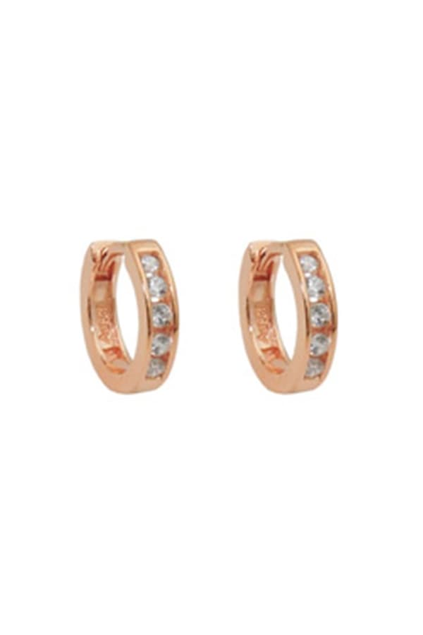 Hoop Earrings Redgold Plated Silver 925 - GL93683