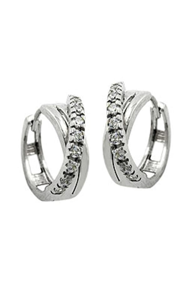 Hoop Earrings Cubic Zirconia Silver 925 - GL93308
