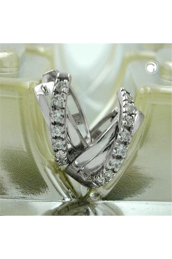 Hoop Earrings Cubic Zirconia Silver 925 - GL93308