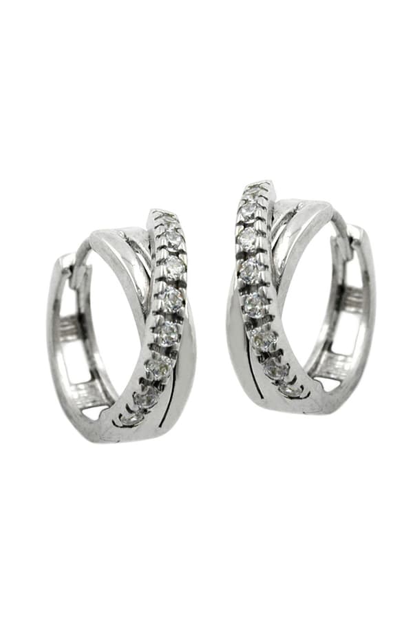 Hoop Earrings Cubic Zirconia Silver 925 - GL93308