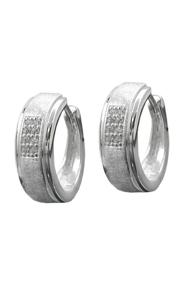 Hoop Earrings Zirconias Silver 925 - GL91640