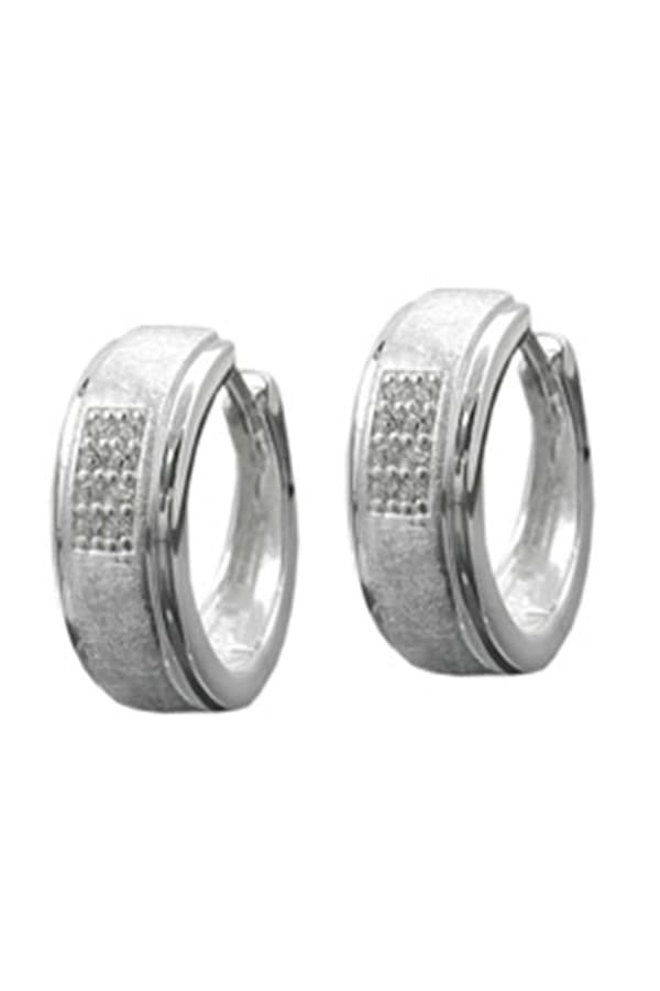 Hoop Earrings Zirconias Silver 925 - GL91640