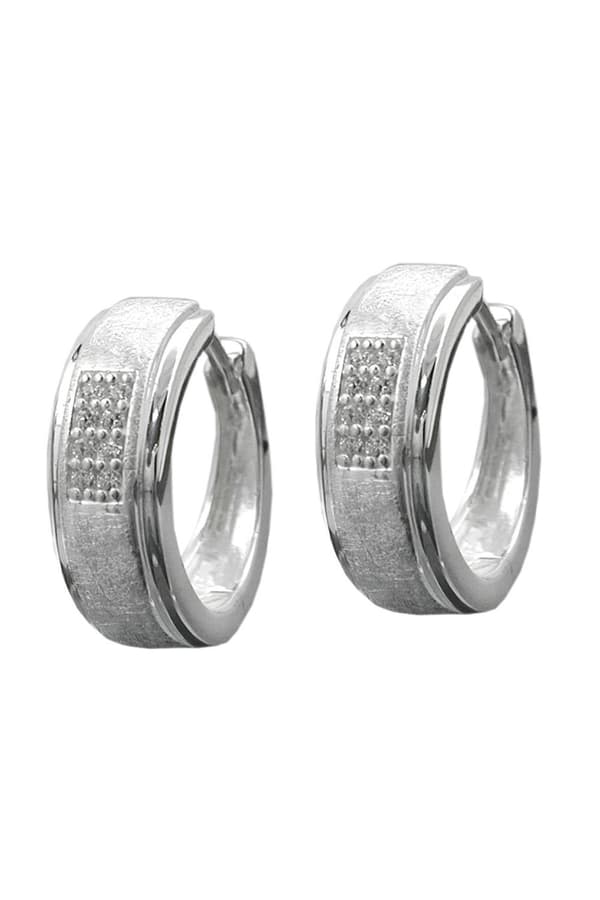 Hoop Earrings Zirconias Silver 925 - GL91640