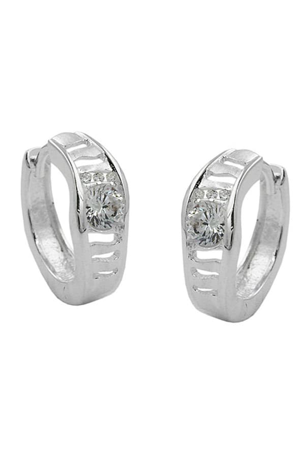 Hoop Earrings Zirconia Silver 925 - GL91327