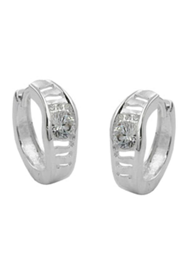 Hoop Earrings Zirconia Silver 925 - GL91327