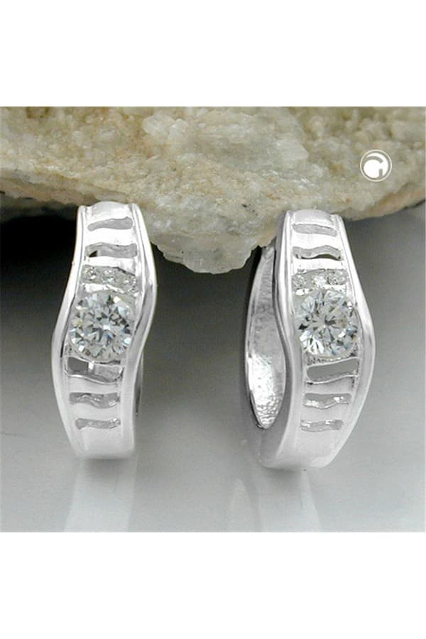Hoop Earrings Zirconia Silver 925 - GL91327