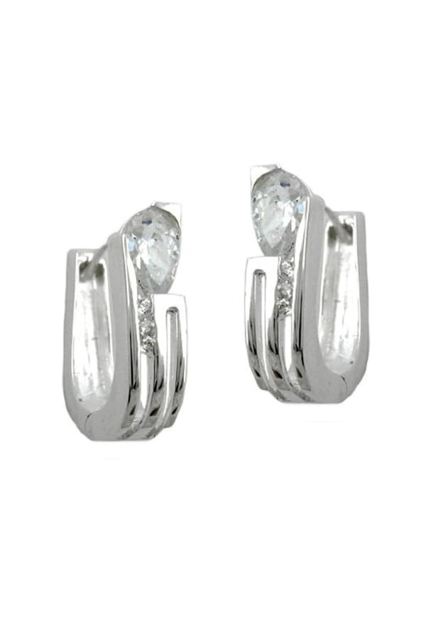 Hoop Earrings Zirconia Silver 925 - GL90906