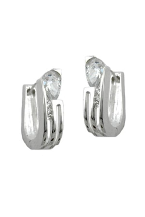 Hoop Earrings Zirconia Silver 925 - GL90906