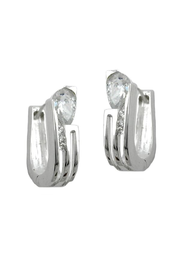 Hoop Earrings Zirconia Silver 925 - GL90906