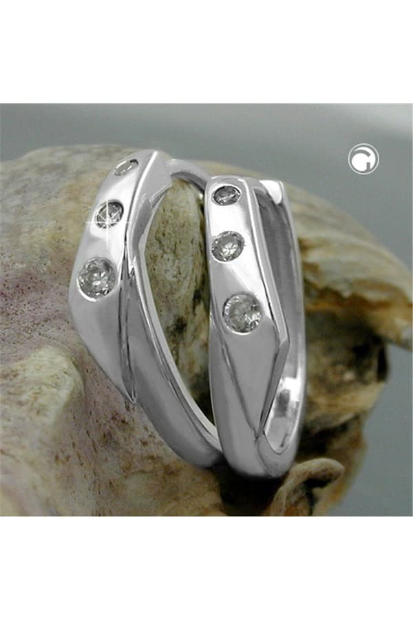 Earrings Hoops Zirconia Silver 925 - GL90745