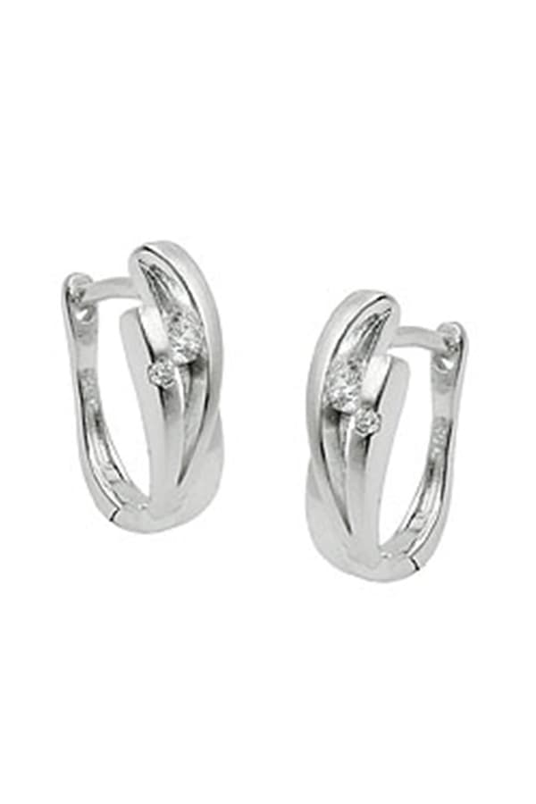 Hoop Earrings With Zirconia Silver 925 - GL93951