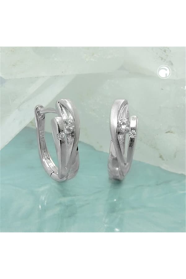 Hoop Earrings With Zirconia Silver 925 - GL93951