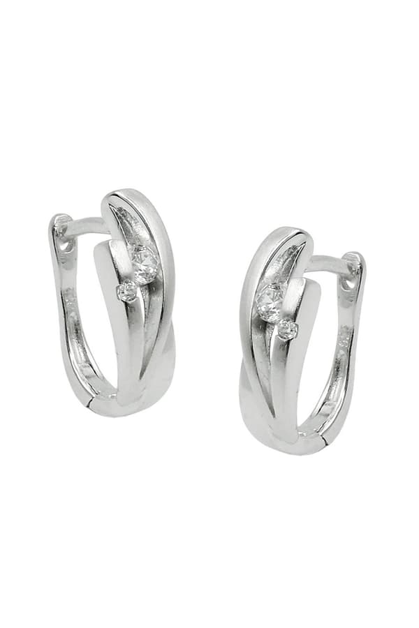 Hoop Earrings With Zirconia Silver 925 - GL93951