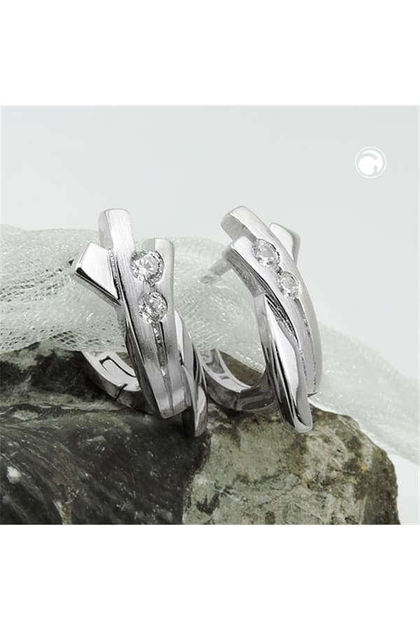 Hoop Earrings With Zirconia Silver 925 - GL93952