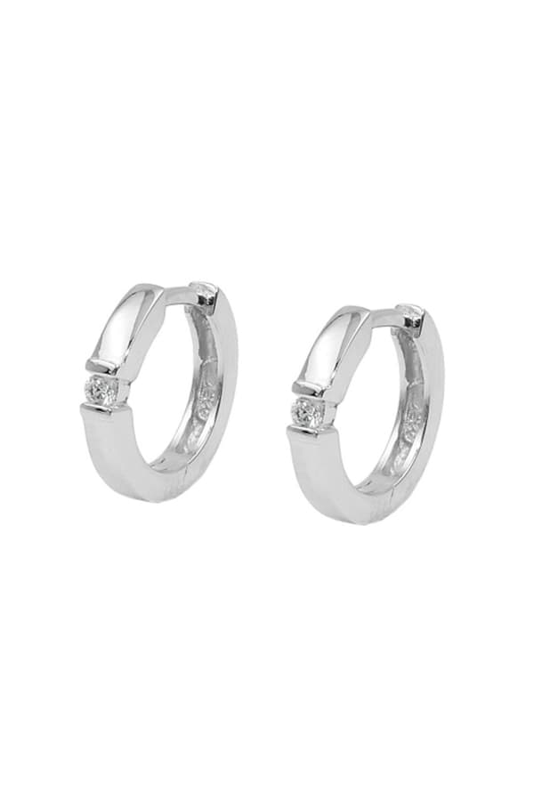 Hoop Earrings With Zirconia Silver 925 - GL93953