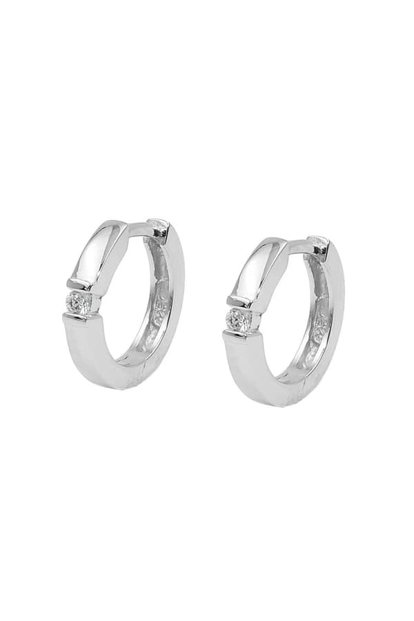 Hoop Earrings With Zirconia Silver 925 - GL93953