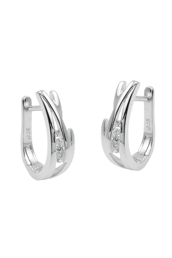 Hoop Earrings With Zirconia Silver 925 - GL93963
