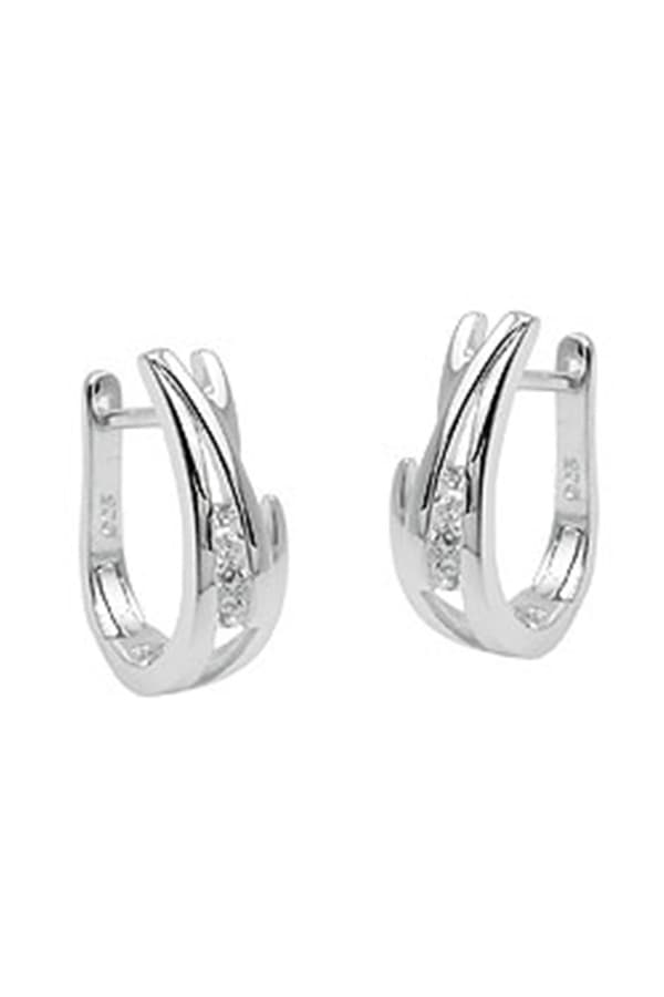Hoop Earrings With Zirconia Silver 925 - GL93963