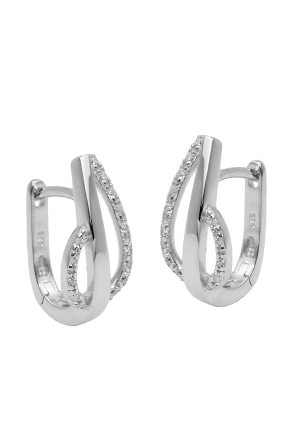 Hoop Earrings With Zirconia Silver 925 - GL93964