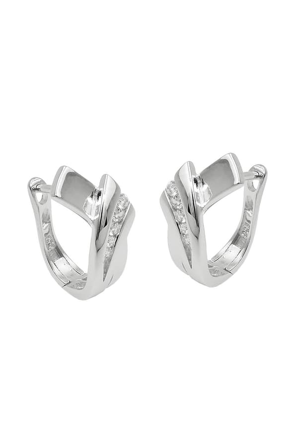 Hoop Earrings With Zirconia Silver 925 - GL93966