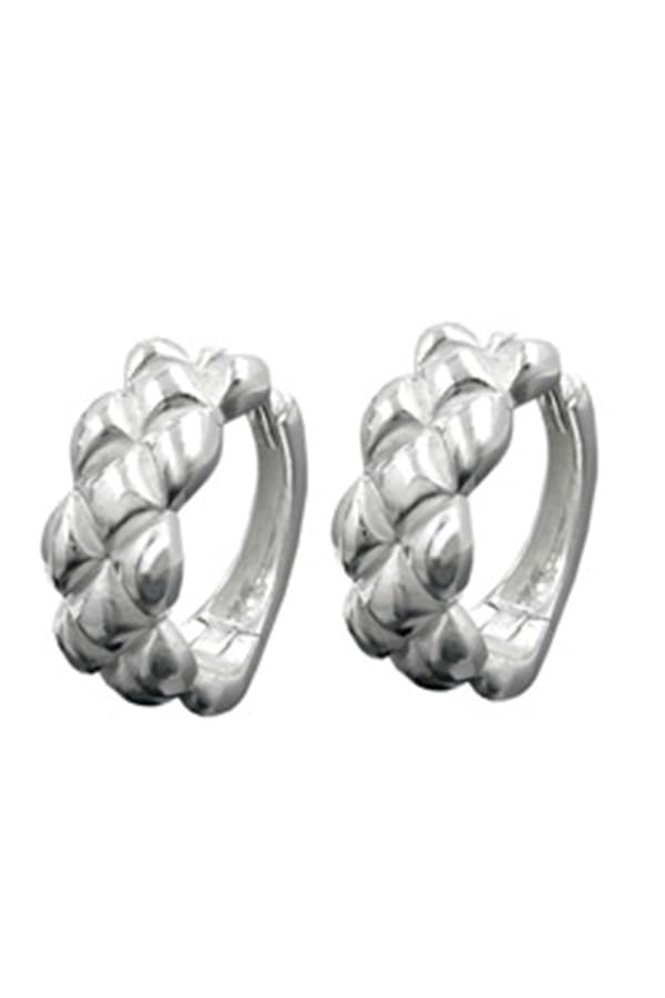 Hoop Earrings Matt/Polished Silver 925 - GL91475