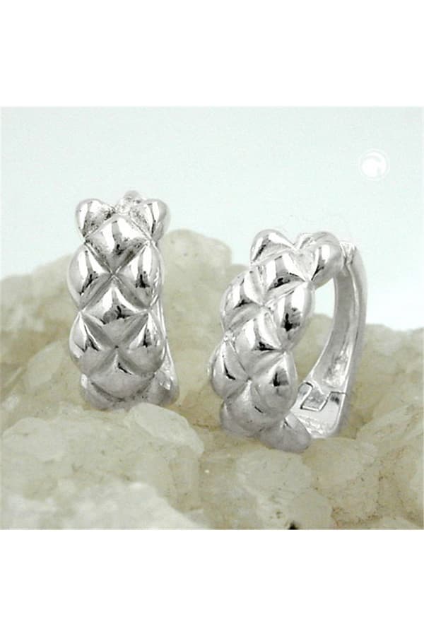 Hoop Earrings Matt/Polished Silver 925 - GL91475