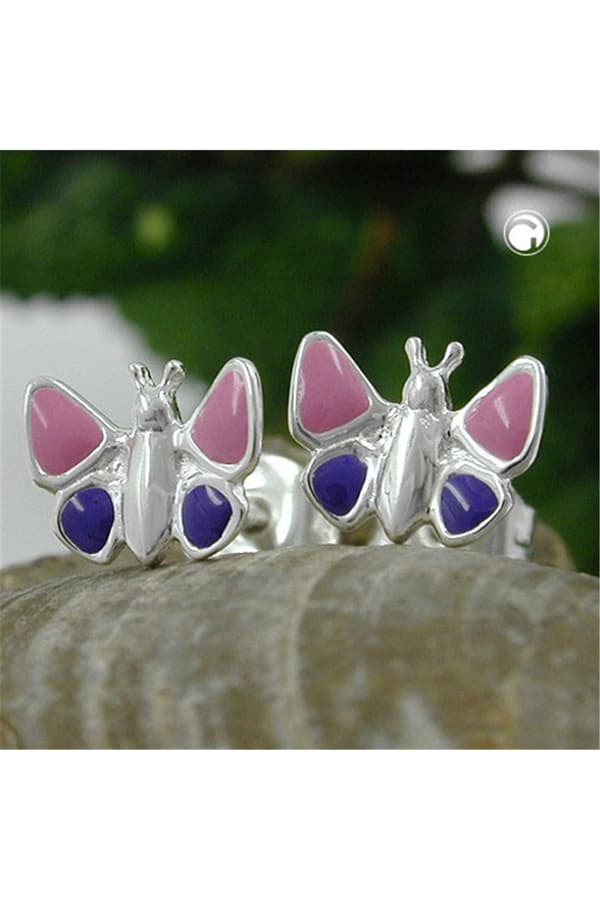 Earrings Purple Butterflies Silver 925 - GL92462