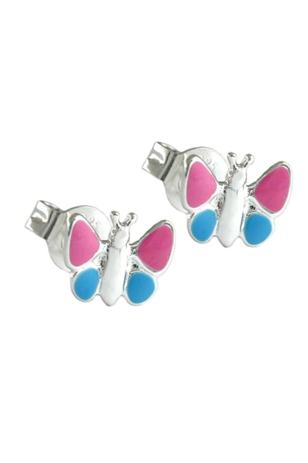 Earrings Pink Butterflies Silver 925 - GL92366