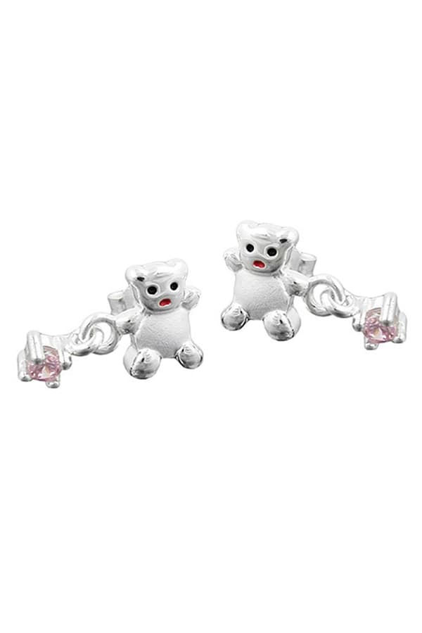 Earrings Bear Zirconia Silver 925 - GL91839