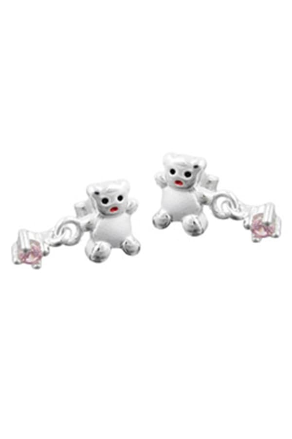 Earrings Bear Zirconia Silver 925 - GL91839