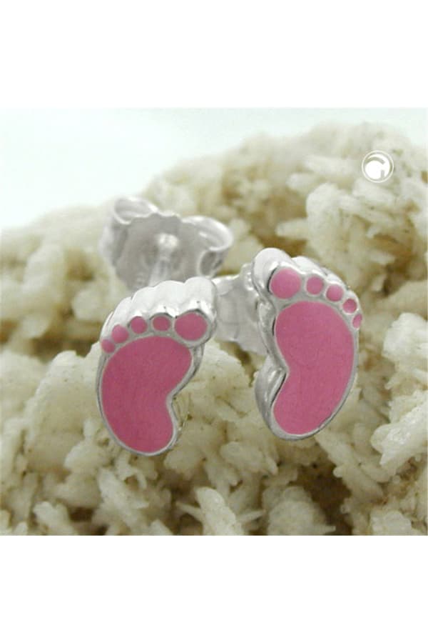Studs Foot Pink Pastell Silver 925 - GL90693