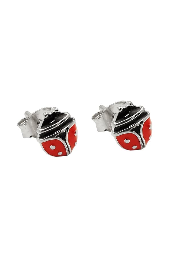 Earrings Ladybird Red Silver 925 - GL93865