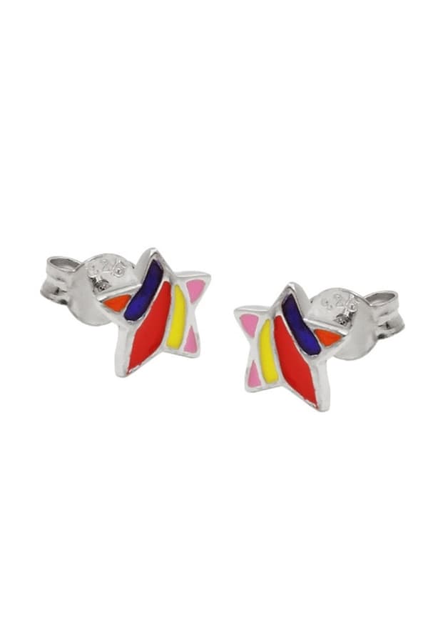 Earrings Studs Star Multi Silver 925 - GL93868