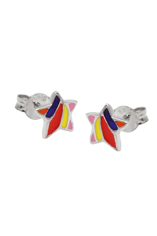 Earrings Studs Star Multi Silver 925 - GL93868