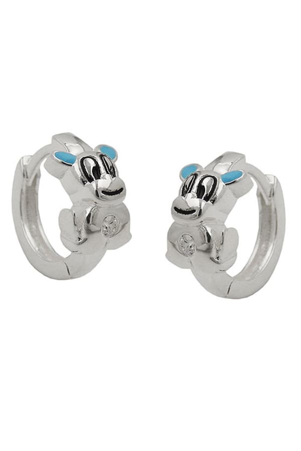 Hoop Earrings Little Dog Silver 925 - GL93634