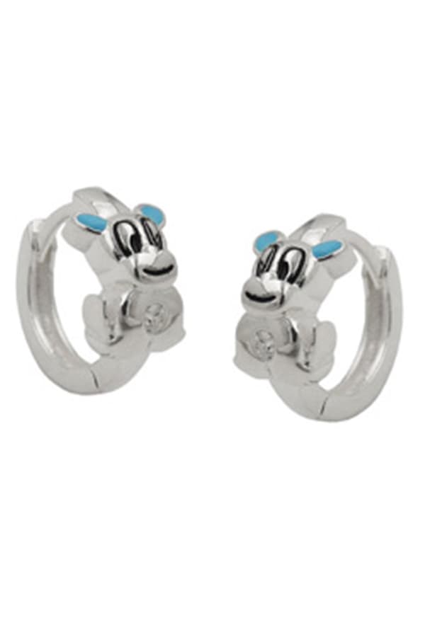 Hoop Earrings Little Dog Silver 925 - GL93634