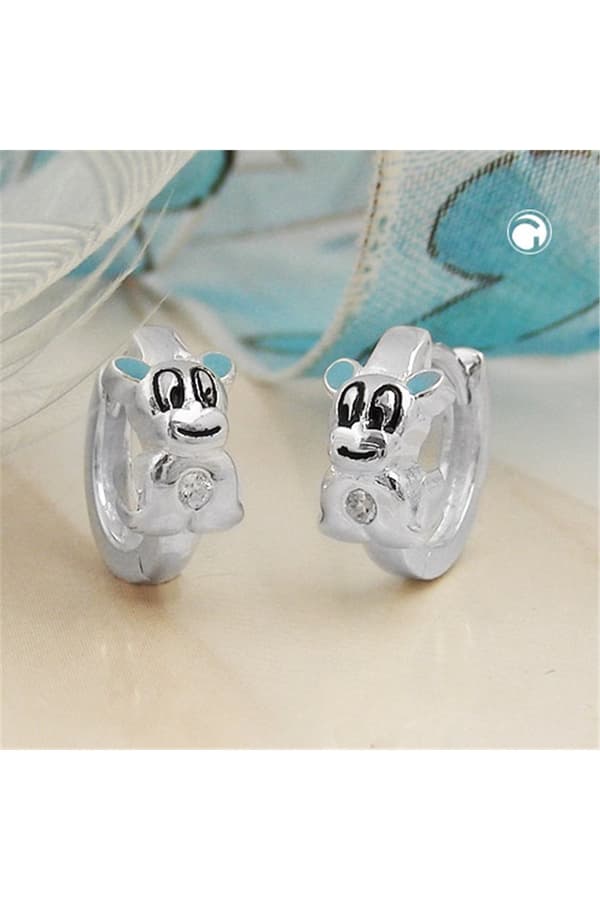 Hoop Earrings Little Dog Silver 925 - GL93634