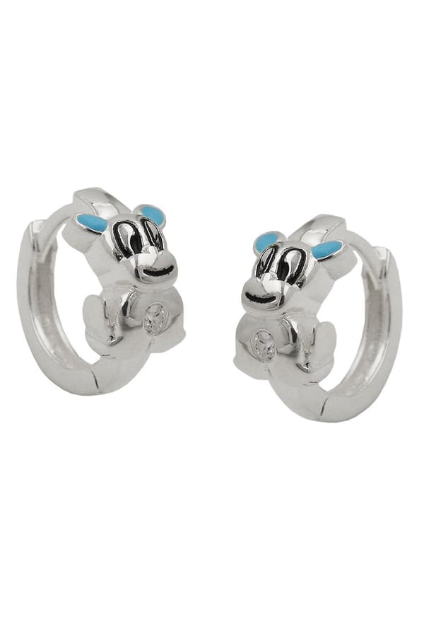 Hoop Earrings Little Dog Silver 925 - GL93634