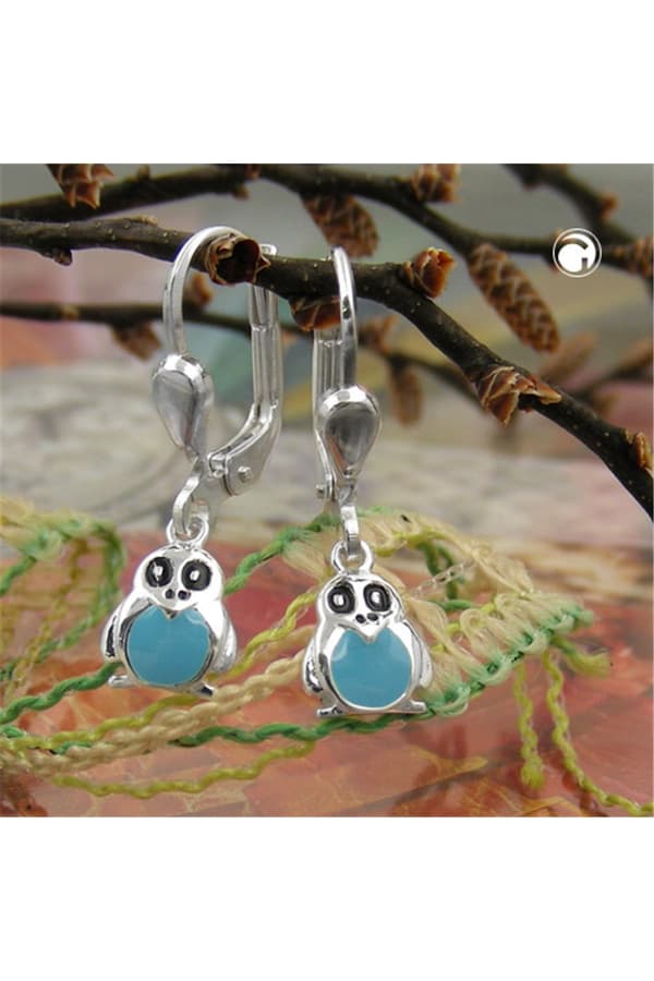 Leverback Earrings Penguin Silver 925 - GL93633