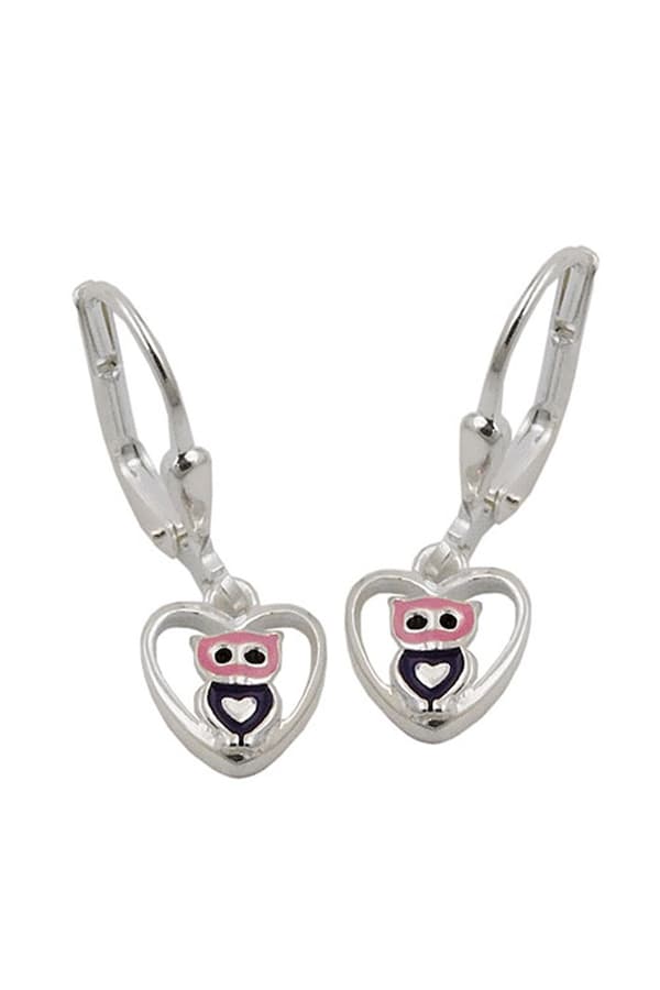 Earrings Leverback Owl Silver 925 - GL93468