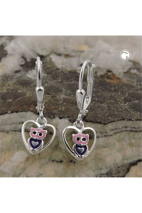 Earrings Leverback Owl Silver 925 - GL93468